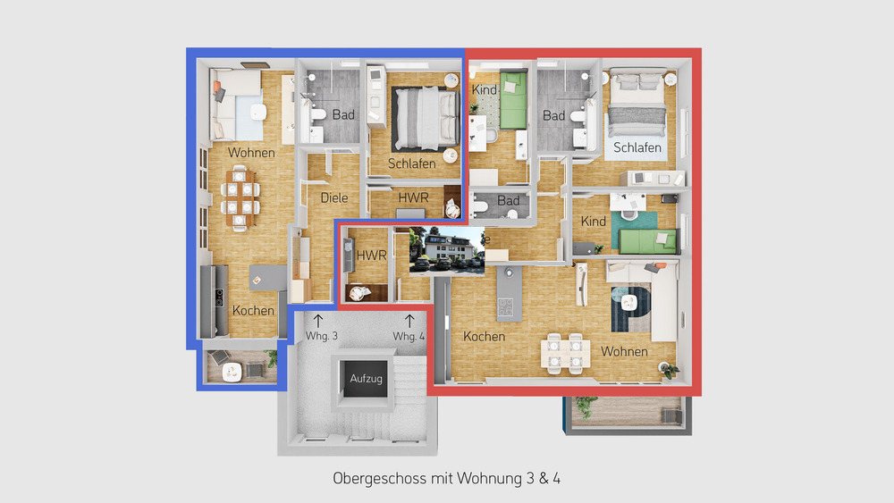 Etagenwohnung Witten Mitte - 4 Zimmer, 100 m&sup2;, 399.990&euro; | Angebot:23953770