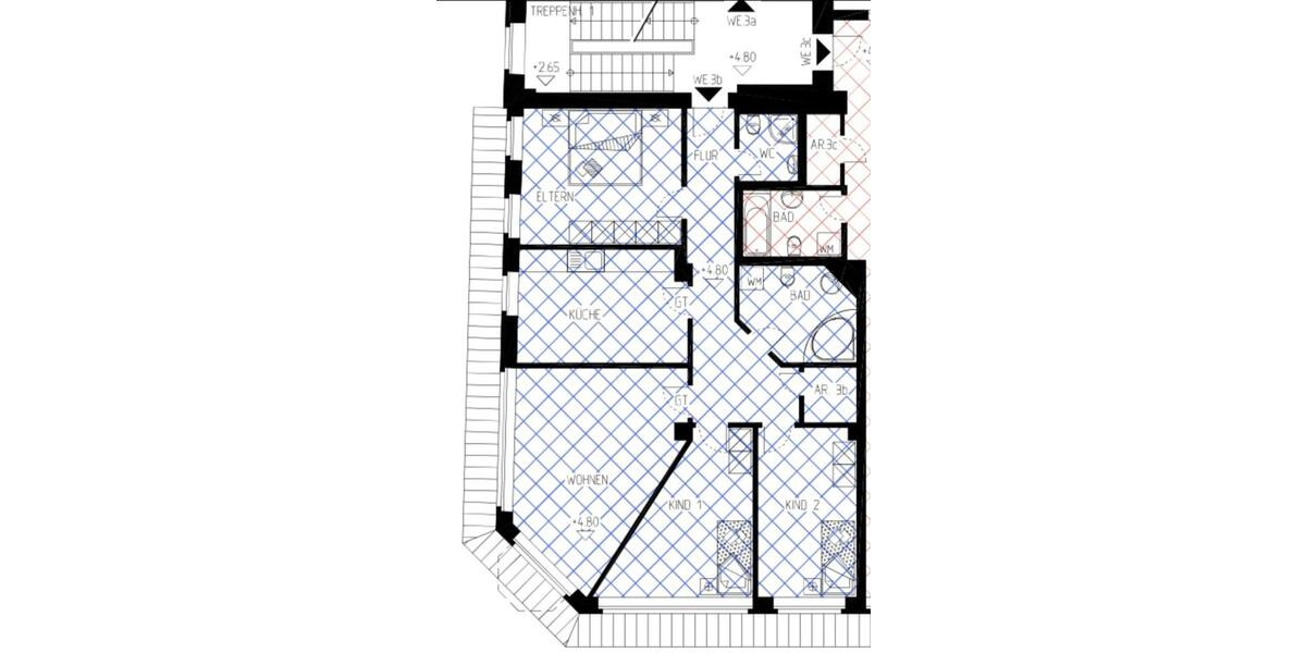 Etagenwohnung Dortmund Hörde - 4.5 Zimmer, 103 m&sup2;, 1.099&euro; | Angebot:26284359