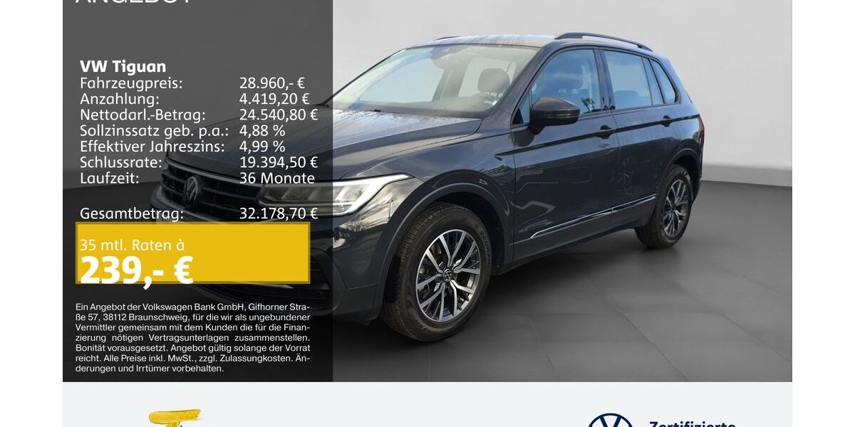 VW Tiguan 42.337 km 27.380 &euro; Bochum 44892