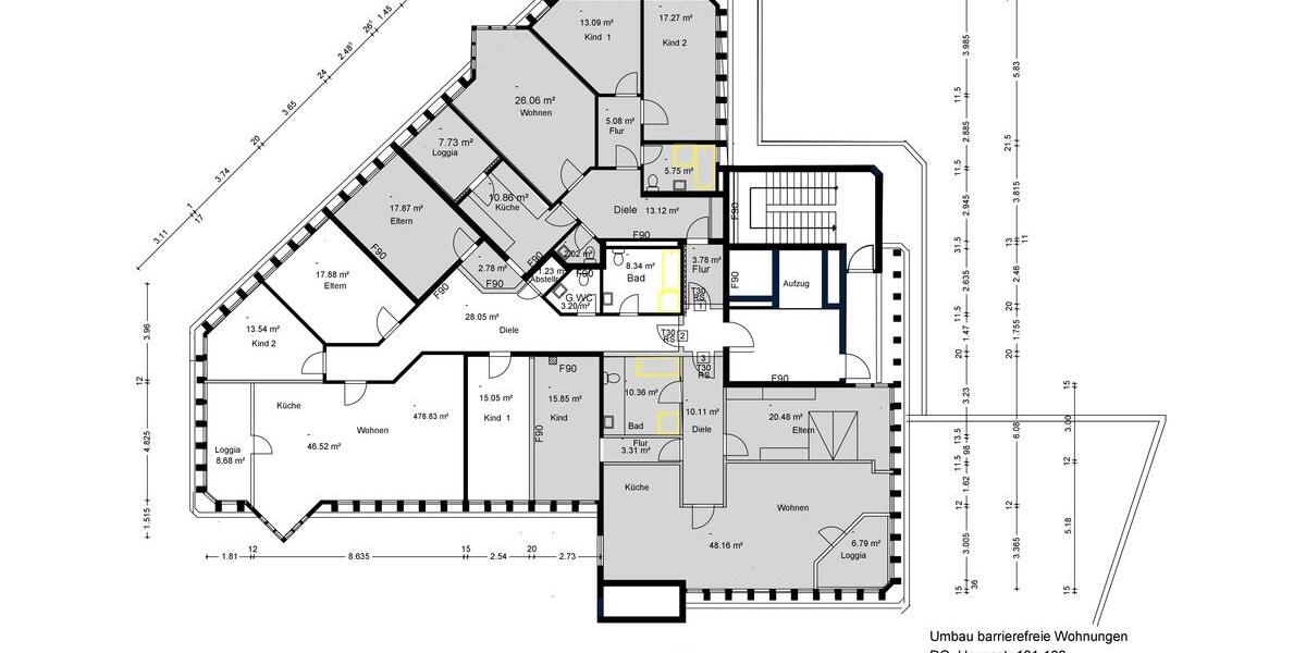 Etagenwohnung Dortmund Innenstadt West - 4.5 Zimmer, 128 m&sup2;, 1.400&euro; | Angebot:26439200