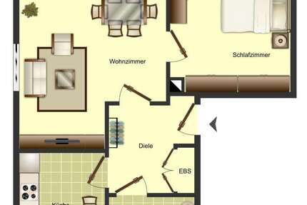 Wohnung Unna - 2.5 Zimmer, 51 m&sup2;, 379&euro; | Angebot:27505758