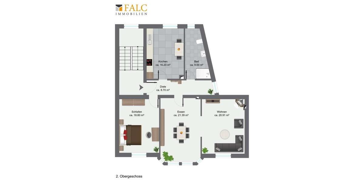 Etagenwohnung Hagen Hagen-Nord - 2 Zimmer, 95 m&sup2;, 500&euro; | Angebot:23629867