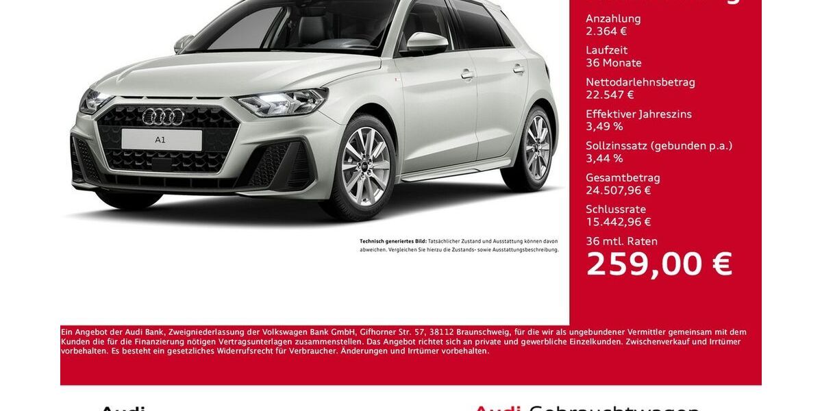 Audi A1 7.942 km 23.977 &euro; Dortmund 44143