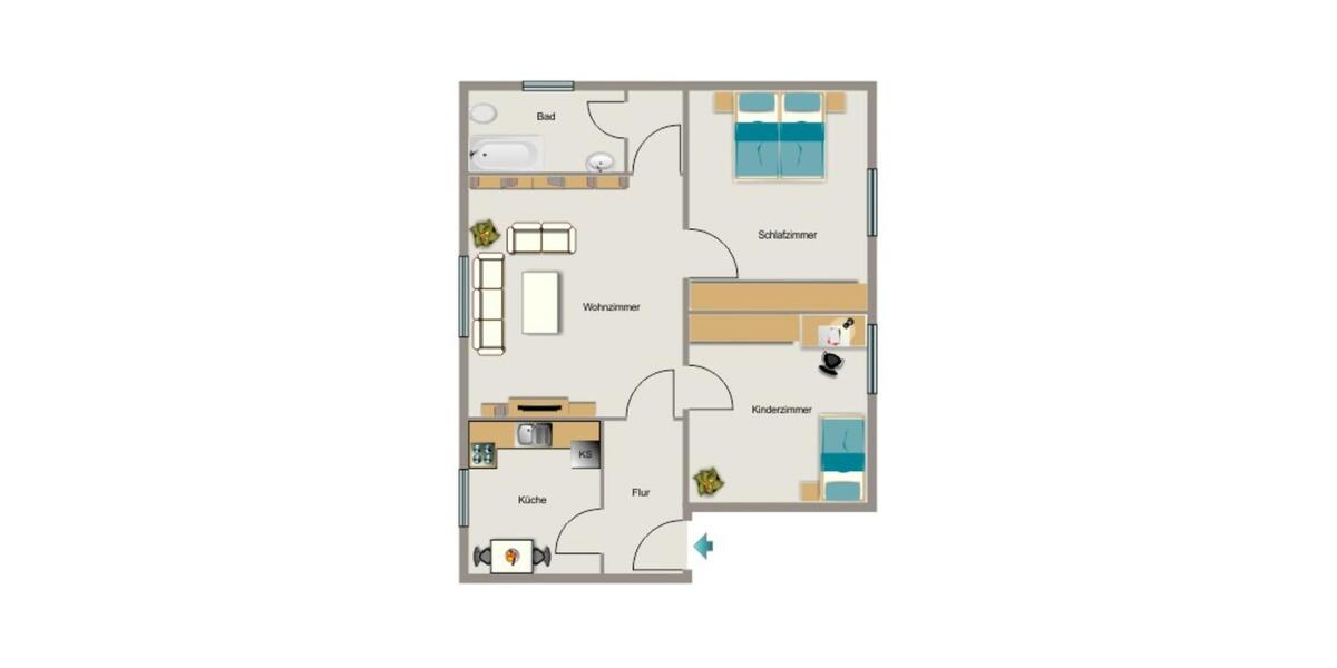 Erdgeschoßwohnung Marl - 3.5 Zimmer, 53 m&sup2;, 495&euro; | Angebot:24823628