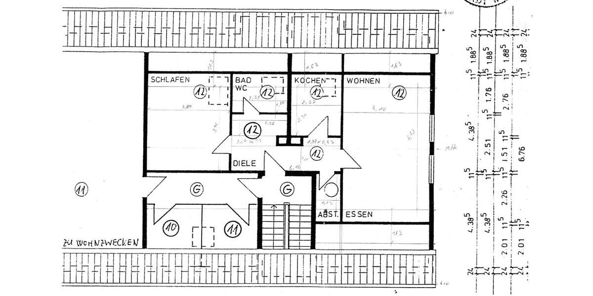Dachgeschoßwohnung Witten Heven - 2.5 Zimmer, 129.000&euro; | Angebot:22040932