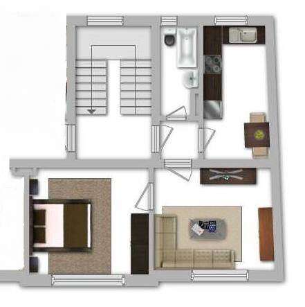 Etagenwohnung Dortmund Innenstadt West - 2 Zimmer, 42 m&sup2;, 480&euro; | Angebot:24871364