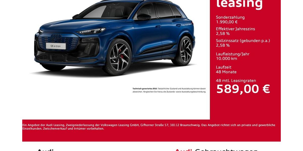 Audi Q6 e-tron 4.468 km 68.977 &euro; Dortmund 44143