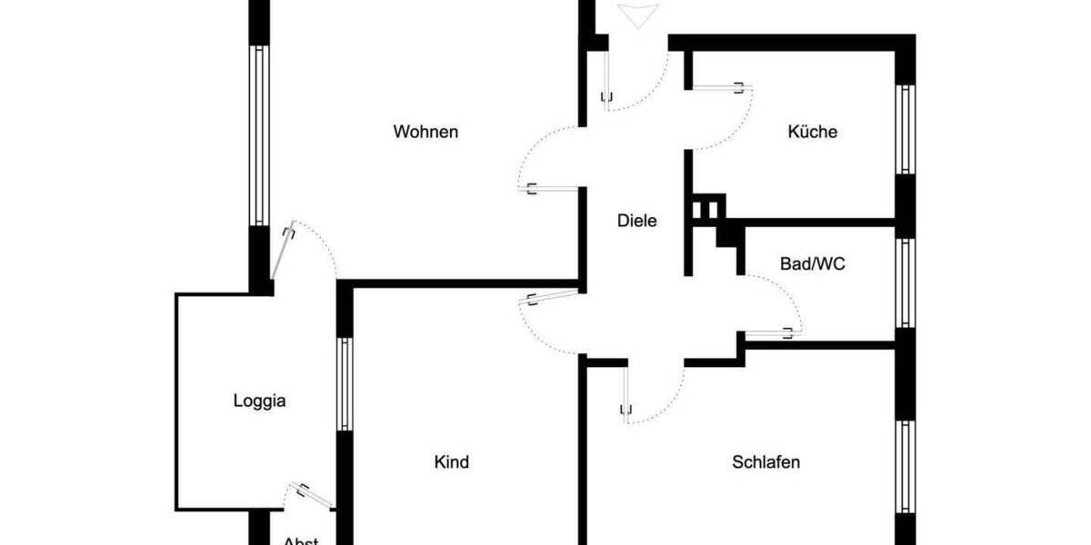 Etagenwohnung Dortmund Berghofen - 3 Zimmer, 68 m&sup2;, 149.000&euro; | Angebot:25738483