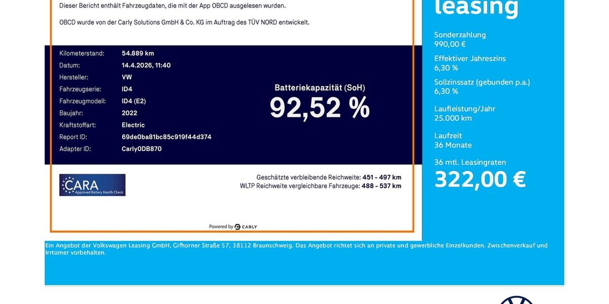 VW ID.4 54.879 km 27.333 &euro; Unna 59423