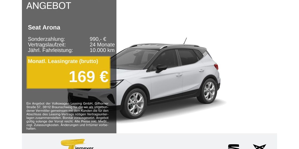 Seat Arona 22.965 km 26.340 &euro; Recklinghausen 45663