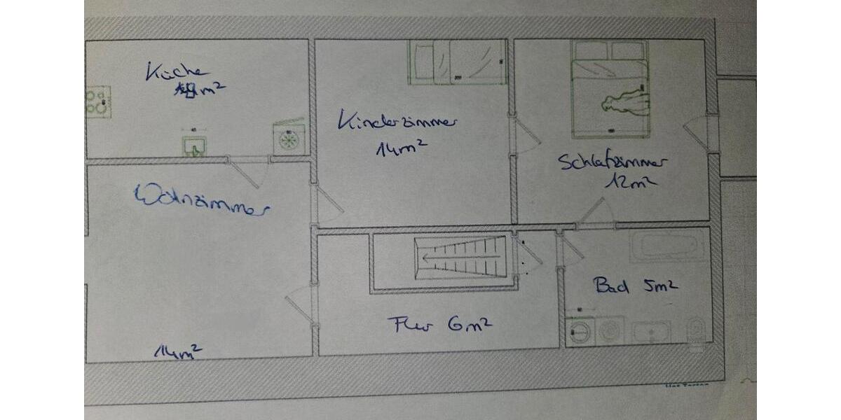 Etagenwohnung Sprockhövel - 3 Zimmer, 62 m&sup2;, 550&euro; | Angebot:26546149