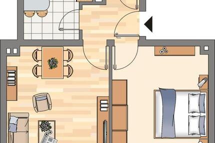Demnächst frei! 2-Zimmer-Wohnung in Castrop-Rauxel Habinghorst zimmer