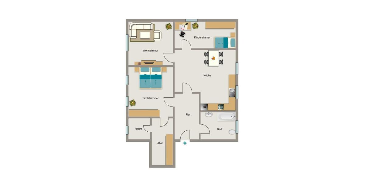 Etagenwohnung Recklinghausen Berghausen - 3.5 Zimmer, 76 m&sup2;, 514&euro; | Angebot:24843590