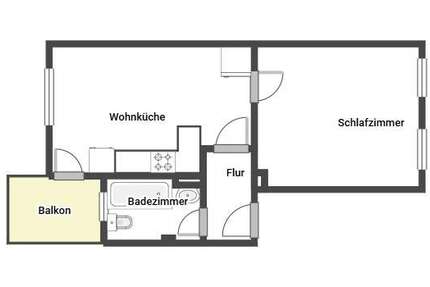 Wohnung zum Mieten in Dortmund 361 € 36.2 m²