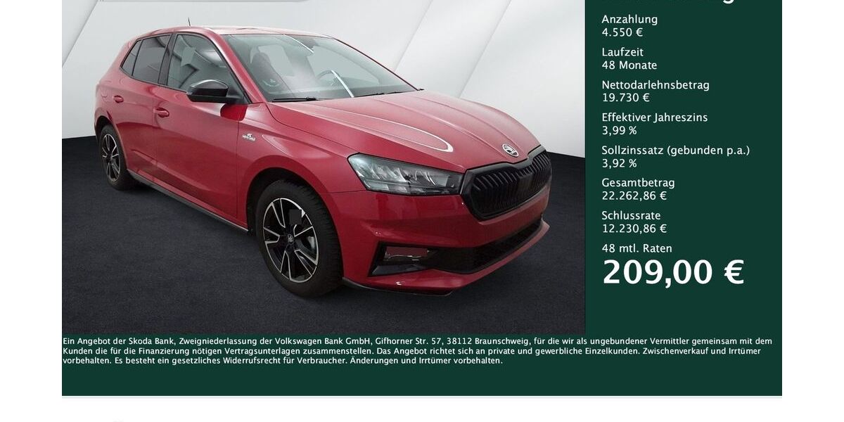 Skoda Fabia 18.734 km 24.280 &euro; Dortmund 44269