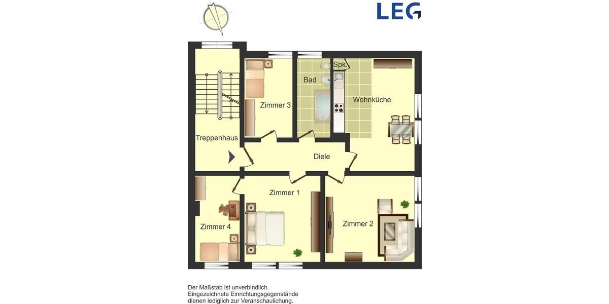Etagenwohnung Waltrop - 3 Zimmer, 78 m&sup2;, 599&euro; | Angebot:24820259