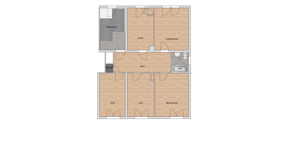 Etagenwohnung Gelsenkirchen Ückendorf - 4 Zimmer, 75 m&sup2;, 562&euro; | Angebot:25782969