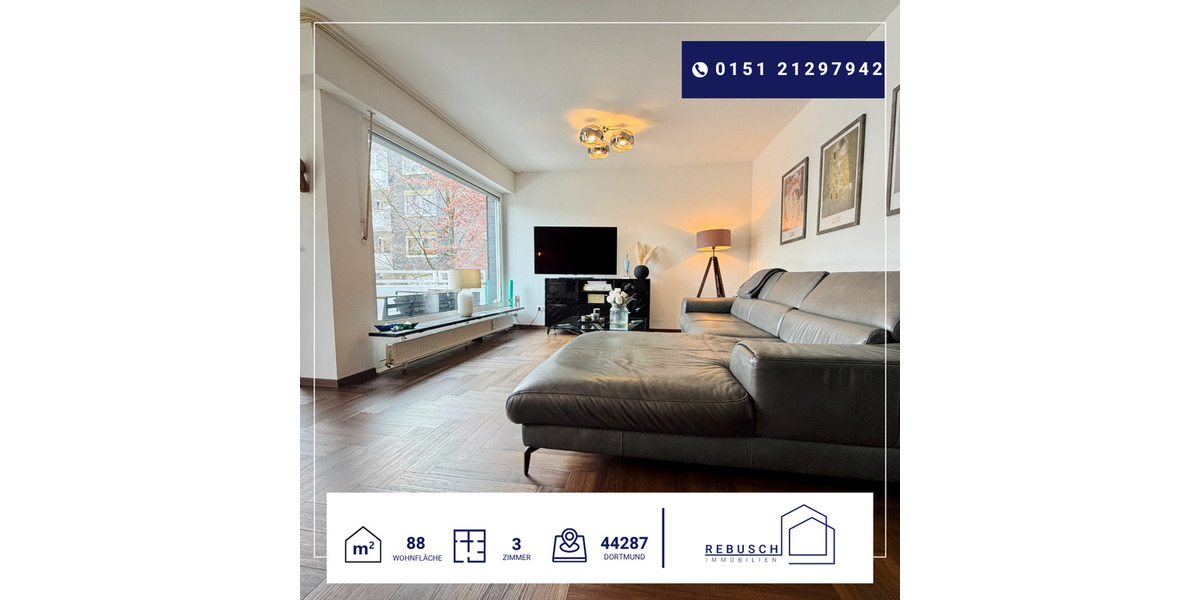 Etagenwohnung Dortmund Aplerbeck - 3 Zimmer, 88 m&sup2;, 295.000&euro; | Angebot:26762356
