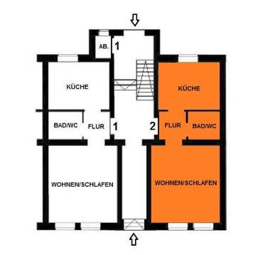 Hochparterre Dortmund Innenstadt Nord - 2 Zimmer, 35 m&sup2;, 69.500&euro; | Angebot:27038018