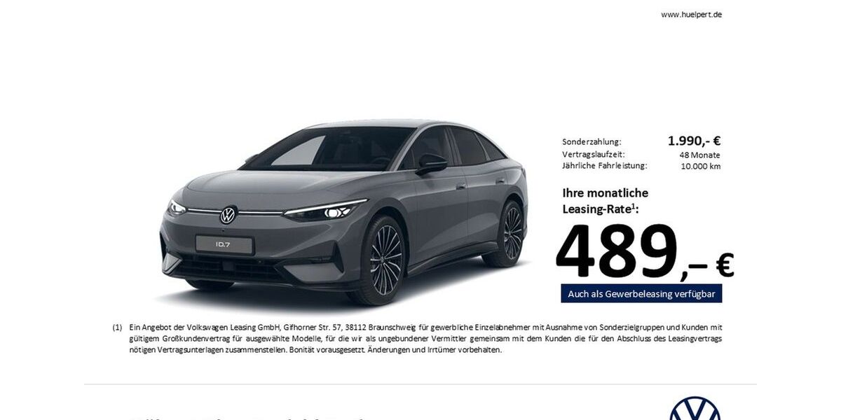 VW ID.7 4.180 km 52.488 &euro; Dortmund 44379