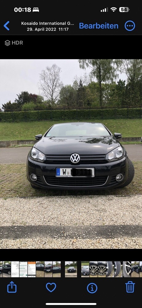 VW Golf VI Cabriolet 153.000 km 8.900 € Wuppertal 42275