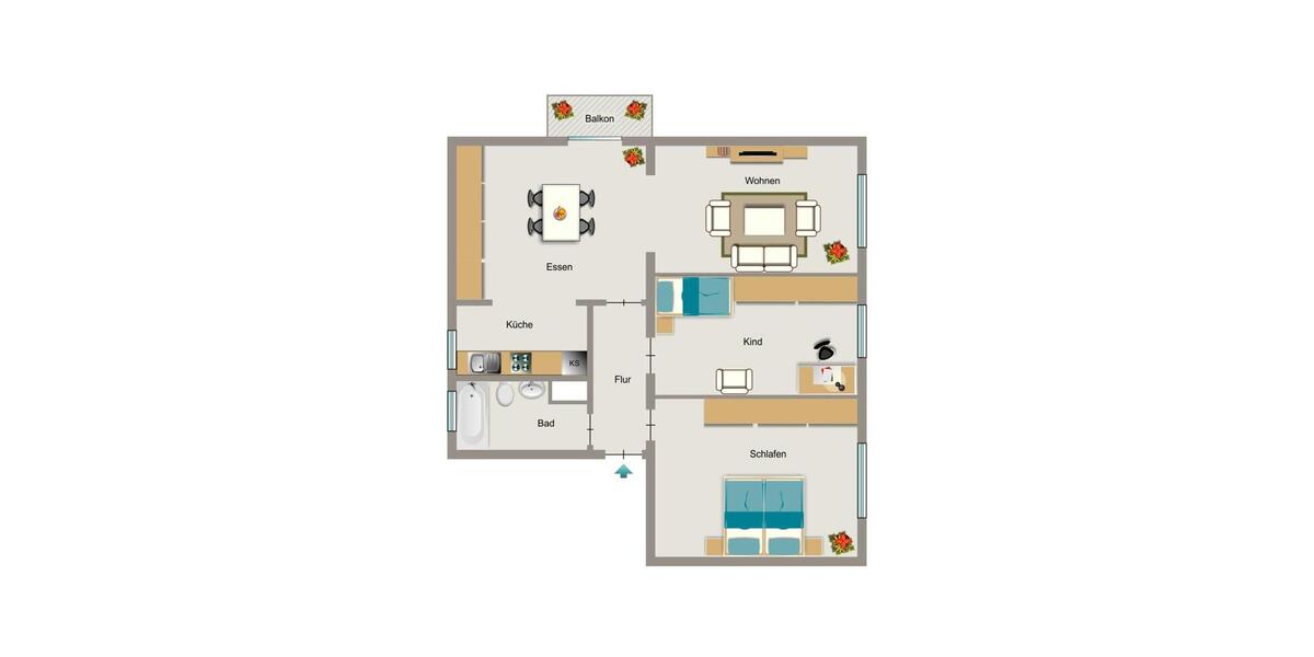Etagenwohnung Lünen Alstedde - 3.5 Zimmer, 77 m&sup2;, 628&euro; | Angebot:24833229