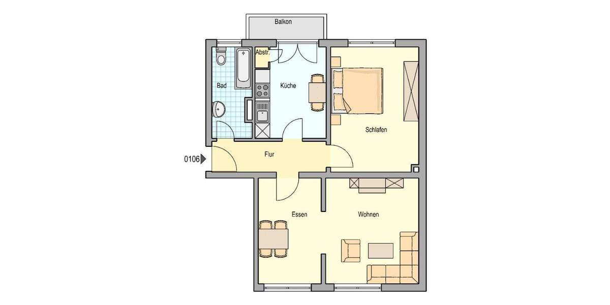 Etagenwohnung Herne Herne-Mitte - 2 Zimmer, 65 m&sup2;, 520&euro; | Angebot:25699034