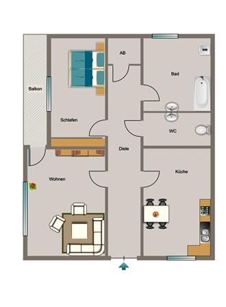 Demnächst frei! 2-Zimmer-Wohnung in Gelsenkirchen Rotthausen zimmer
