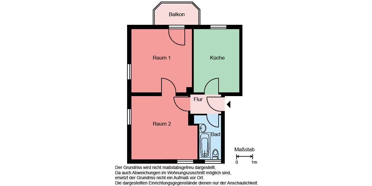 Etagenwohnung Castrop-Rauxel Rauxel - 2 Zimmer, 46 m&sup2;, 409&euro; | Angebot:26890014