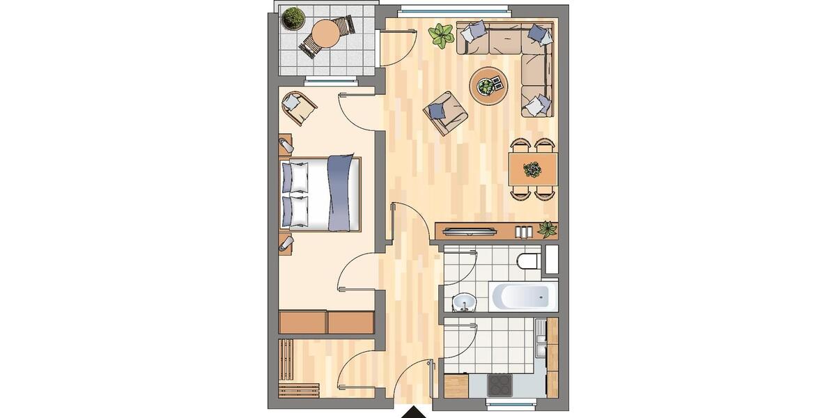 Etagenwohnung Dortmund Scharnhorst - 2.5 Zimmer, 55 m&sup2;, 449&euro; | Angebot:24814084