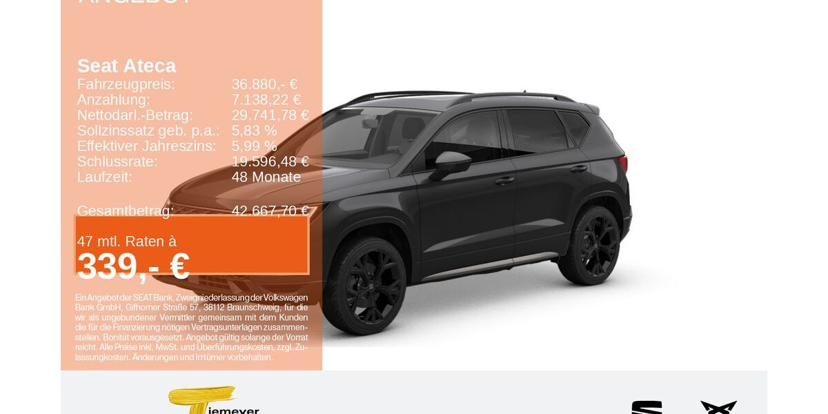 Seat Ateca 19.164 km 36.190 &euro; Recklinghausen 45663