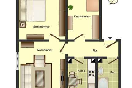 Wohnung zum Mieten in Bergkamen 429 € 54.95 m² 4 zimmer