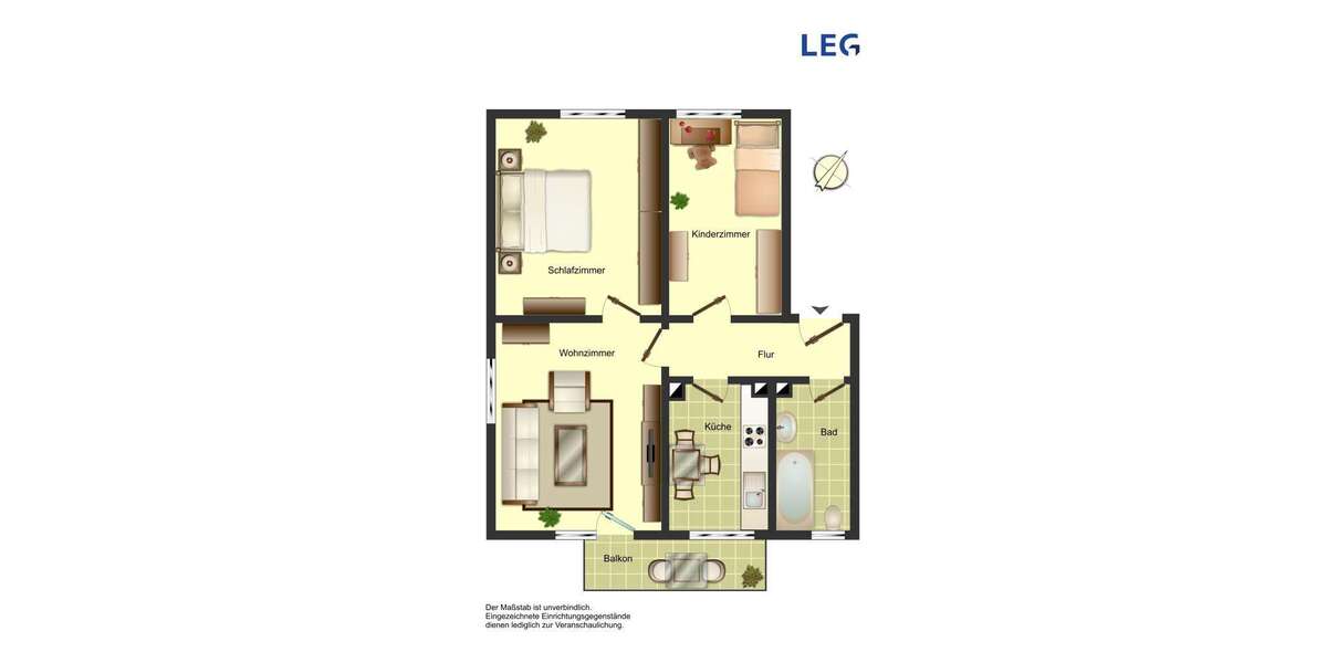 Wohnung zum Mieten in Bergkamen 429 € 54.95 m² 4 zimmer