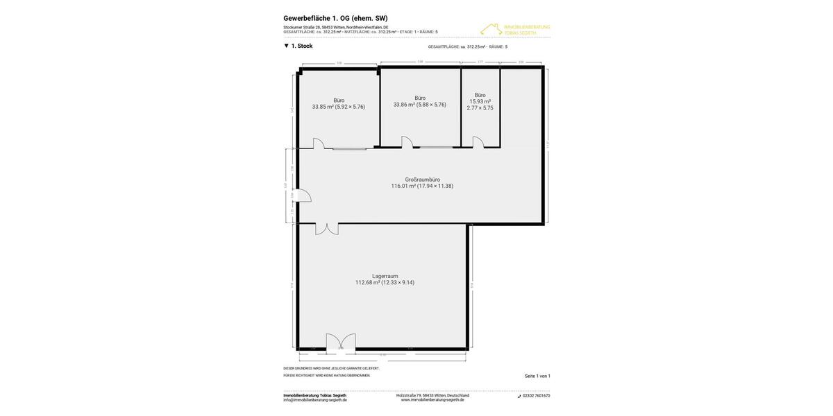 Gewerbeobjekt Witten Annen - 2.040&euro; | Angebot:24567167