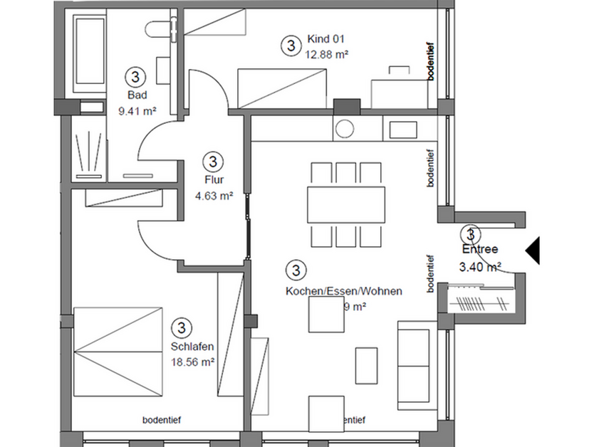 Exklusive Kapitalanlage: Vermietete Erdgeschosswohnung mit Privatgarten und stabilen Mieteinnahmen 2.5 zimmer
