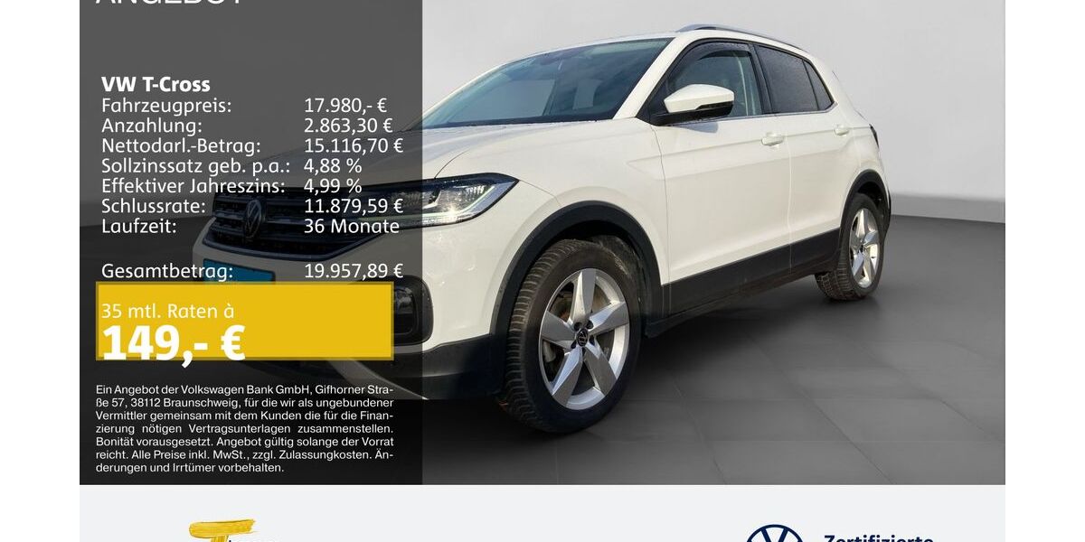 VW T-Cross 84.301 km 16.980 &euro; Bochum 44892