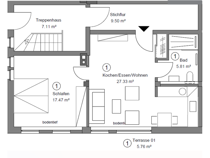 Attraktive vermietete 1,5 Zimmer, Eigentumswohnung mit Garten in Top-Zustand in HammHerringen