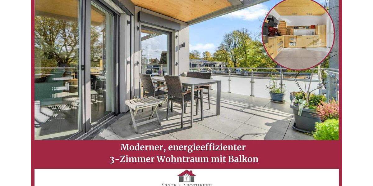 Moderner, energieeffizienter 3 Zimmer Wohntraum mit Balkon 3 zimmer