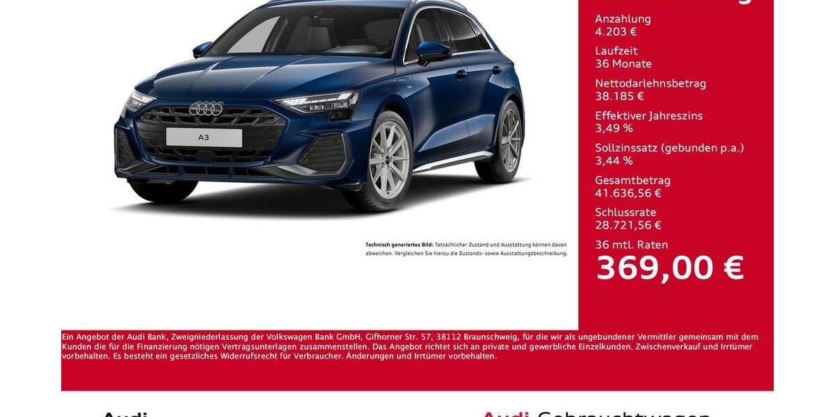 Audi A3 6.101 km 39.333 &euro; Dortmund 44143