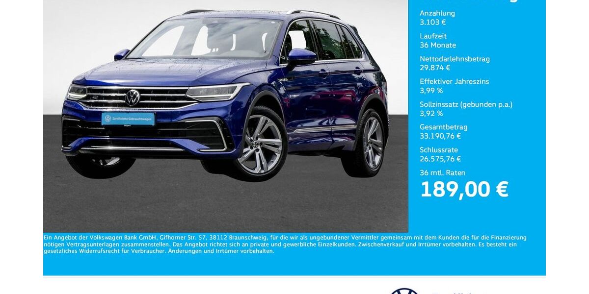 VW Tiguan 19.275 km 32.666 &euro; Dortmund 44379