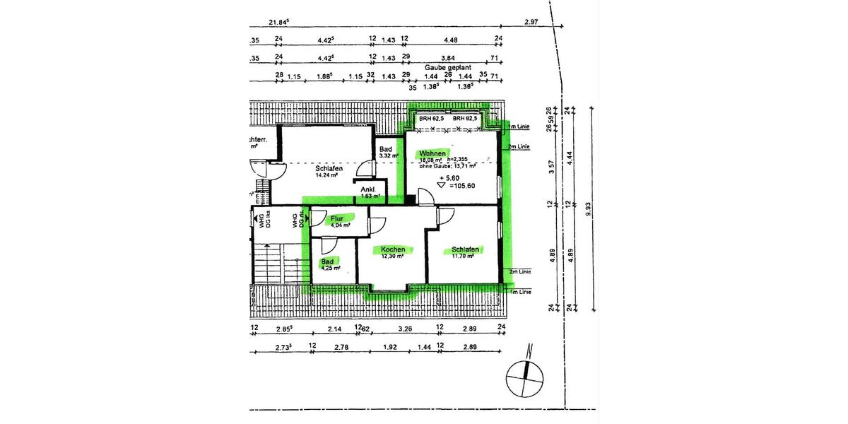 Dachgeschoßwohnung Castrop-Rauxel Rauxel - 2.5 Zimmer, 51 m&sup2;, 115.000&euro; | Angebot:24729284