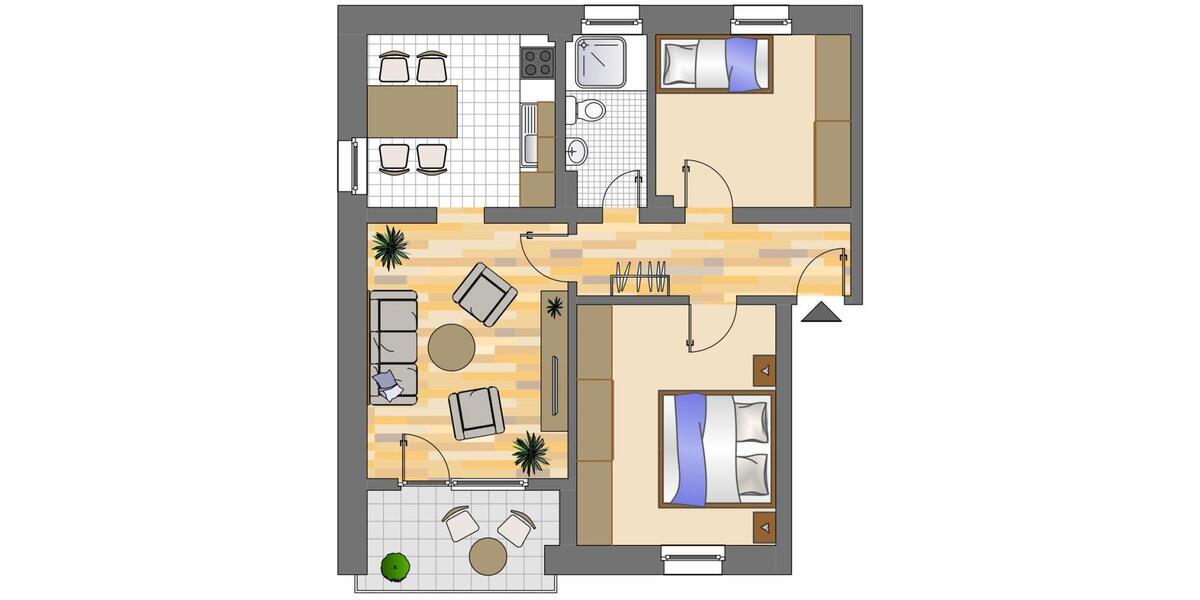 Erdgeschoßwohnung Dortmund Huckarde - 3 Zimmer, 59 m&sup2;, 519&euro; | Angebot:17671154