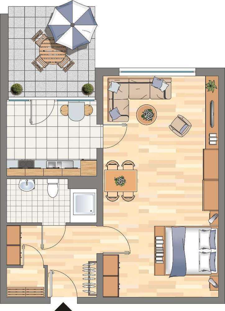 Wohnung zum Mieten in Dortmund 270,72 € 46 m²