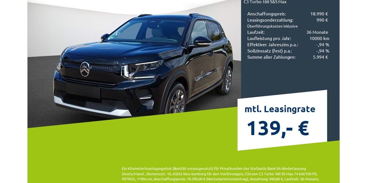 Citroen C3 3.000 km 17.690 € Dortmund 44263