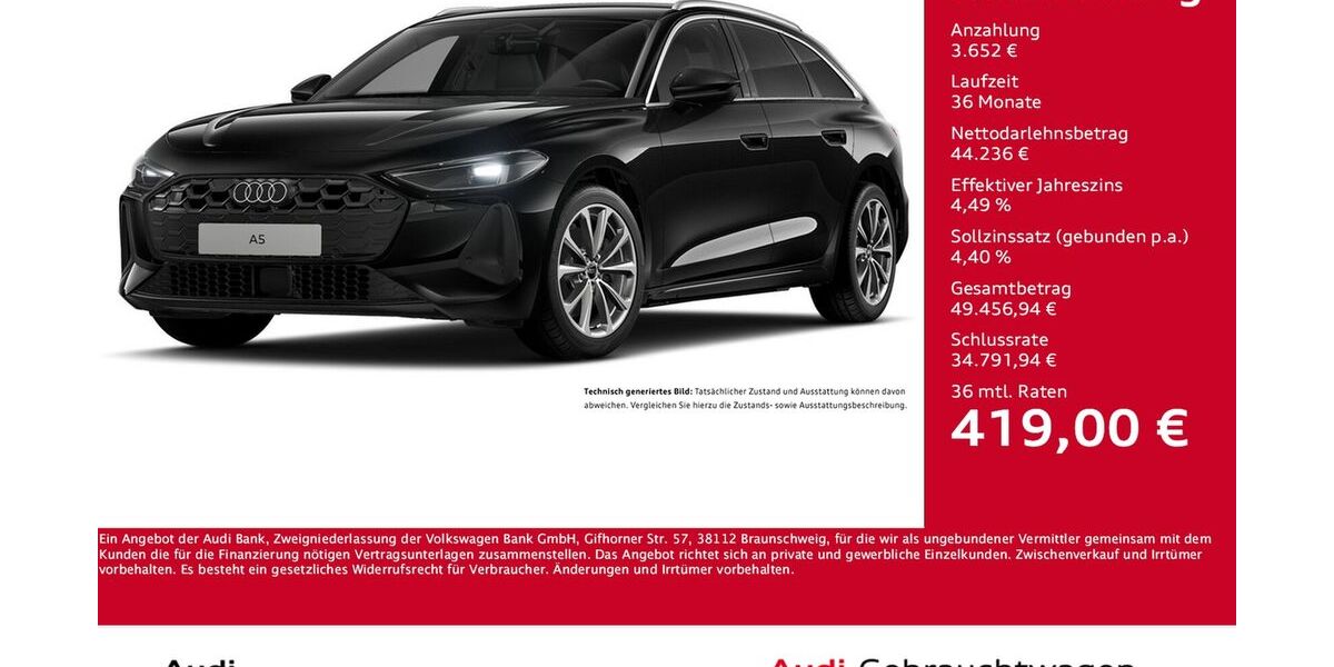 Audi A5 6.945 km 44.877 &euro; Dortmund 44143