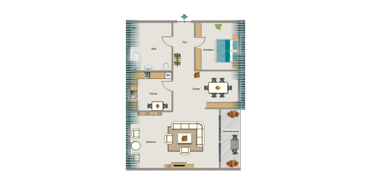 Dachgeschoßwohnung Recklinghausen Berghausen - 2.5 Zimmer, 66 m&sup2;, 481&euro; | Angebot:25657183