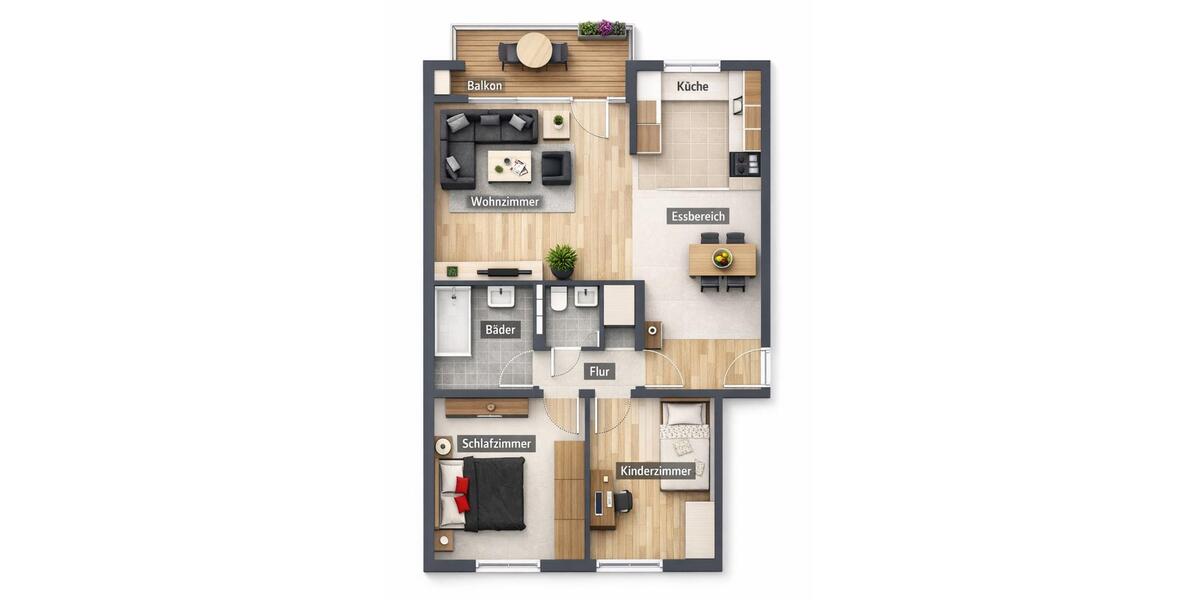 Dachgeschoßwohnung Hattingen - 3 Zimmer, 78 m&sup2;, 159.000&euro; | Angebot:25966360