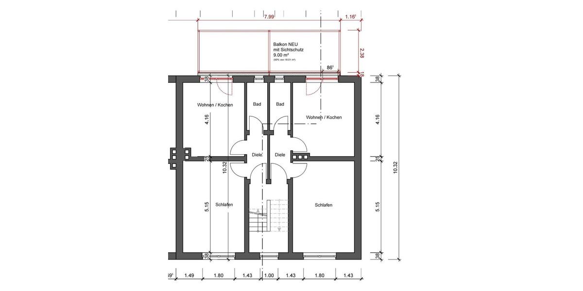 Erdgeschoßwohnung Recklinghausen - 1 Zimmer, 44 m&sup2;, 450&euro; | Angebot:24864869