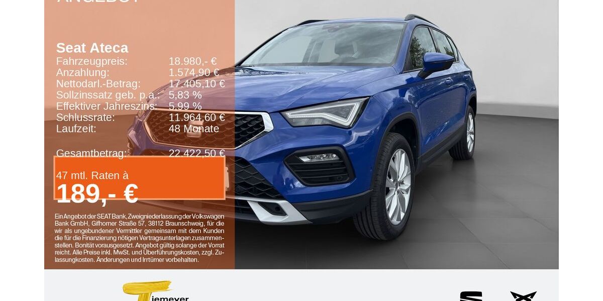 Seat Ateca 62.356 km 18.480 &euro; Hemer 58675