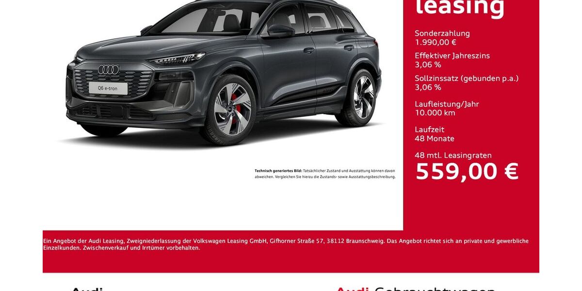 Audi Q6 e-tron 4.905 km 62.378 &euro; Dortmund 44143